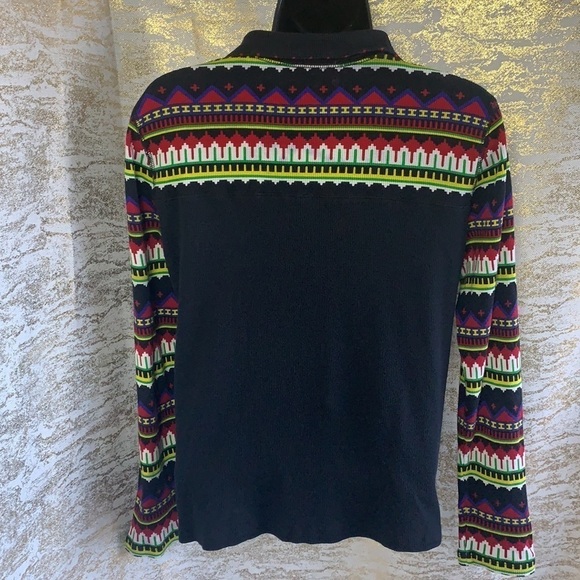 Lauren Ralph Lauren Exclusive Native Aztec American Design Collar Sweater Size L - Picture 6 of 11